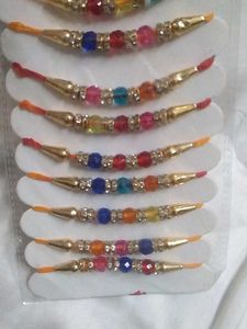 Vibrant Beaded Rakhi Bracelets
