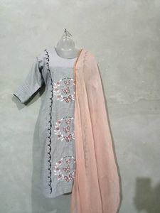 Butterfly Embroidered Salwar Suit