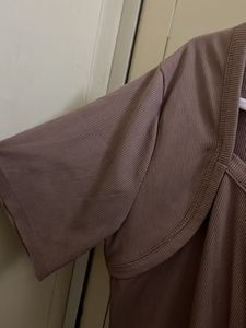 Ruched Drawstring Square Neck Top