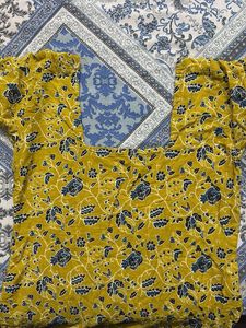 Stylish Yellow Printed Kurta
