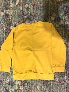 Yellow Graphic Print Sweatshirt