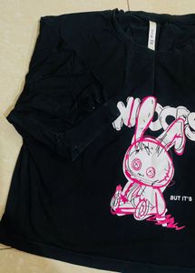 Black Long Sleeve Graphic Tee