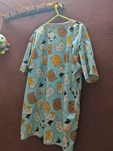 Cat Print night dress