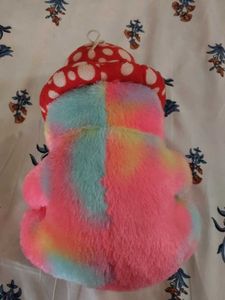 Rainbow Teddy Bear with Polka Dot Hat