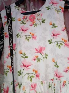 Floral Girls Dress with Bag