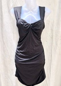 Chic Black Ruched Dress