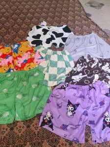 Cozy Character Pajama Shorts Set