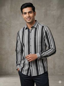 Striped Button-Down Shirt