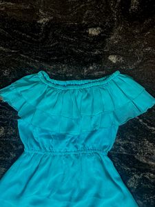 Aqua Chiffon Dress