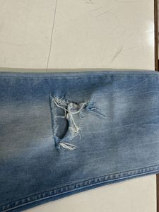 Light Wash Ripped Denim Jeans