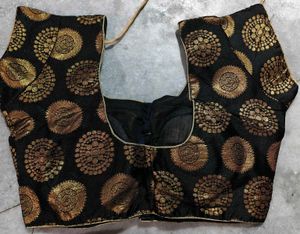 Black &amp; Gold Brocade Blouse