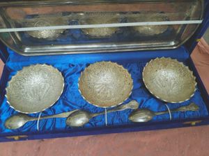 Vintage Silver Plated Bowl Set with Tray