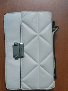 Quilted White Crossbody Bag