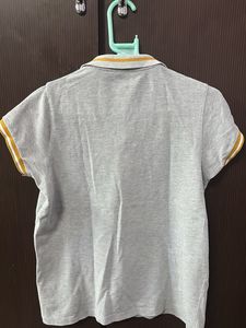 Casual Gray Polo T-Shirt
