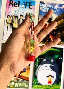 Cute Apple Charm Keychain