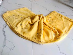 Beautiful Yellow Embroidered Saree