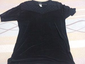 Black lycra Top with Lace Detail