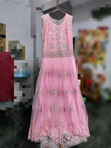 Stunning Pink Embroidered Ethnic Gown