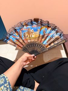 Pisa Scene Folding Fan