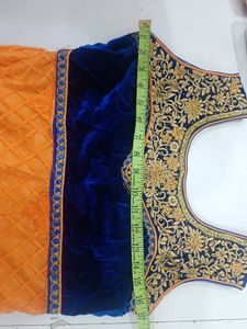 Beautiful Orange &amp; Blue Kurta Set