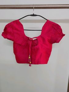 Puff Sleeve Blouse With Latkans