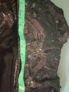 Elegant Black Sequin Embroidery Lehenga