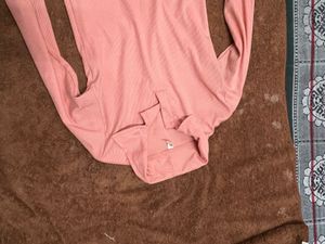 Cropped Long Sleeve Polo Shirt