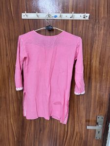 Pink Chikankari Kurta