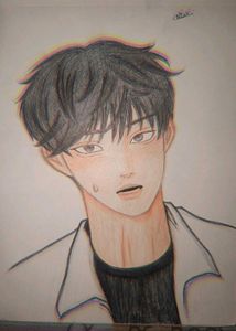 Handmade Drawing of A Frictional Character