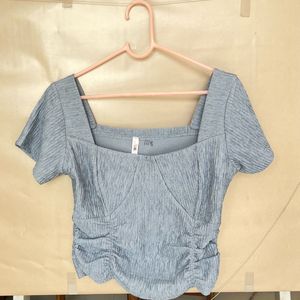 Stylish Ruched Square Neck Top