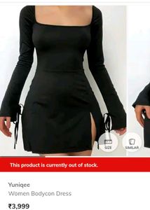 Black Bell Sleeve Mini Dress