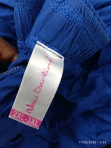 Blue Full Patiala/ Viscose/free Size