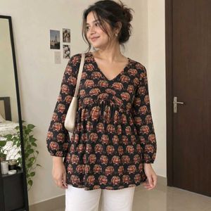 Elegant Elephant Print Kurta