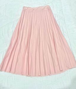 Pink Pleated Skirt