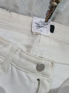 White Strechable Warmer Pant