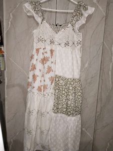 Bohemian Patchwork Midi Dress