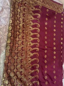 Exquisite Embroidered  party wear Saree