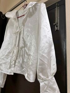 PINTEREST WHITE SATIN SHIRT