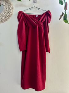 Gorgeous Burgundy Midi Dress