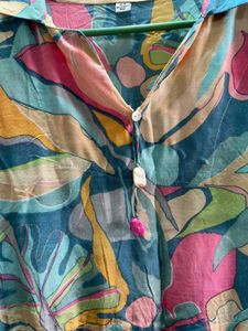 Vibrant Abstract Print Midi Dress