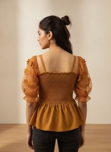 Smocked Peplum Top 💥