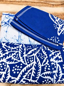 Batik print Bed Cover with pillow covers