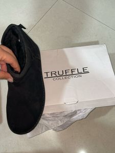 Truffle Collection Suede Fur Boots Ankle Length