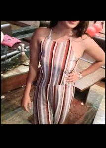 Woman unique Striped jumpsuit