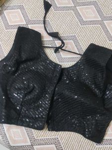 Sparkling Black Sequin Blouse