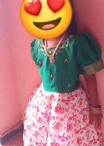 Beautiful Ikkat Ethnic Silk Gown for Girls