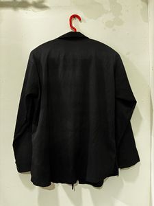 Classic Black Long Sleeve Button-Up Shirt