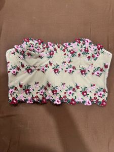 Embroidered Corset Top