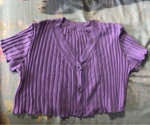 Cute Purple Knit Top
