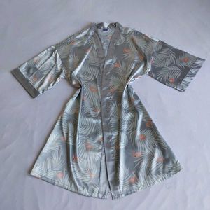 Silky Flamingo Print Robe 🎀✨️